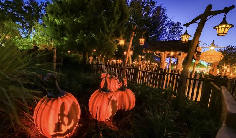 Halloween decorations at Fantasyland at Magic Kingdom