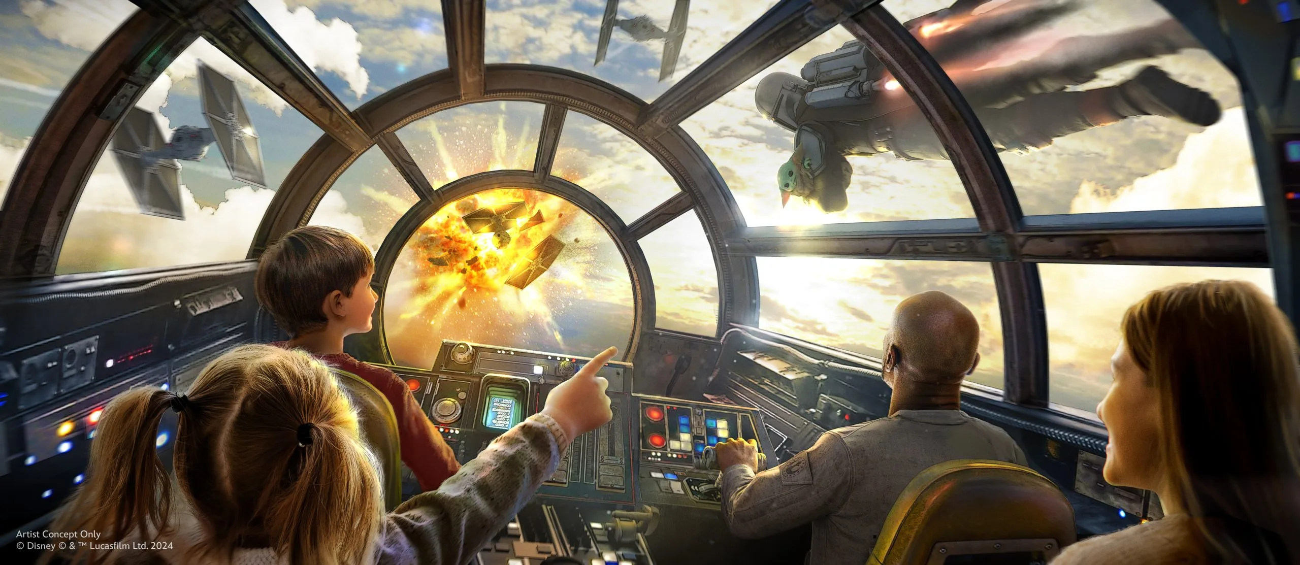 Nueva Misión: The Mandalorian y Grogu en Millennium Falcon: Smugglers Run (Walt Disney World)