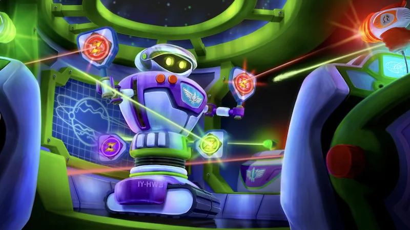 Buzz Lightyear Space Ranger Spin in Tomorrowland in Walt Disney World